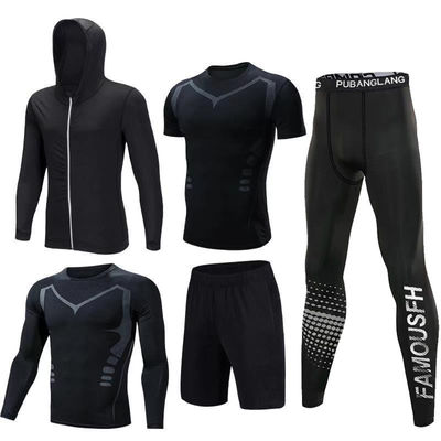Adults Tight Workout Pants Quick Drying Sports Suit Printed Running Sportswear Tights