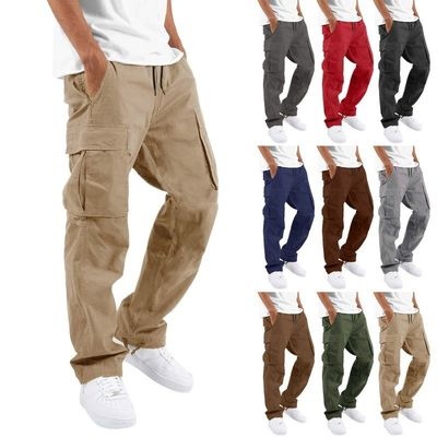 Others Wash Pure Cotton Men's Cargo Kurta Formal Pants for Tactical Hiking by XMAMLON