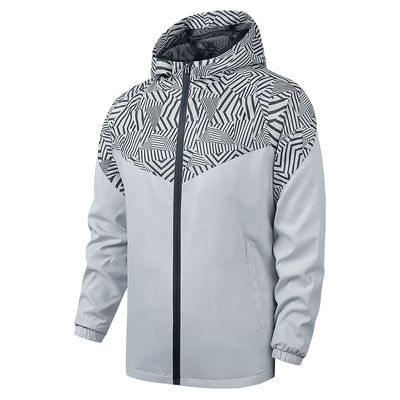 Waterproof Windproof Men's Coat Trendy Thin Anorak Regular Sleeve Style 100% Polyester