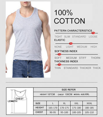 Breathable Fitness Vest Sleeveless Men Tank for Sportswear with Digital printing