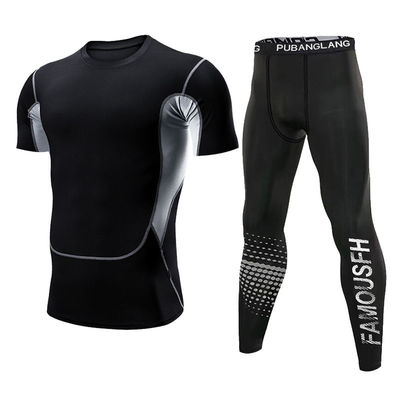 Adults Tight Workout Pants Quick Drying Sports Suit Printed Running Sportswear Tights