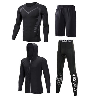 Adults Tight Workout Pants Quick Drying Sports Suit Printed Running Sportswear Tights