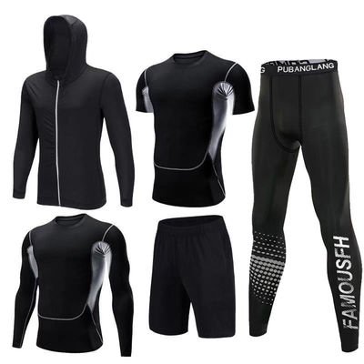 Adults Tight Workout Pants Quick Drying Sports Suit Printed Running Sportswear Tights