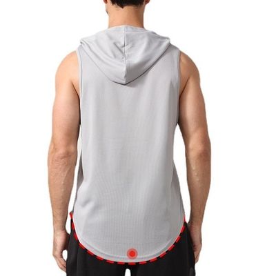 XMAMLON RTS OEM Quick Dry Gym Tank Sleeveless Bodybuilding Hooded Tank Top for Men