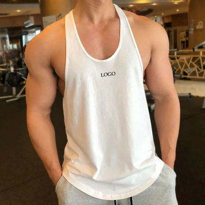 RTS OEM Digital Printing Gym Cut Off Tank Sleeveless for Men's Athletic Wear