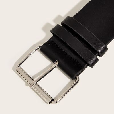 Wide Belt Western Rivet Trend Fashion Punk Belt with Iron Buckle and Pin Fastening