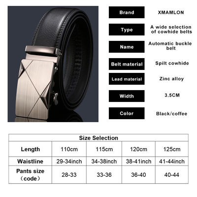 110-125cm Length Custom Logo Leather Belt for Men Leather characteristics spilt cowhide