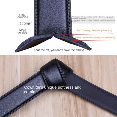 110-125cm Length Custom Logo Leather Belt for Men Leather characteristics spilt cowhide