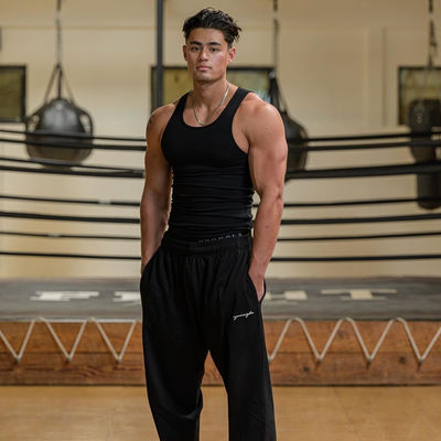 Polyester Digital Printing Male Tank Tops for XMAMLON RTS OEM Custom Fitness Gym Wear