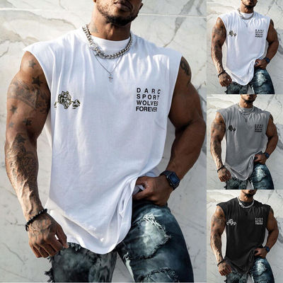Unisex Graphic Digital Printing Gym Cut Off Sleeveless Vest XMAMLON Custom OEM RTS