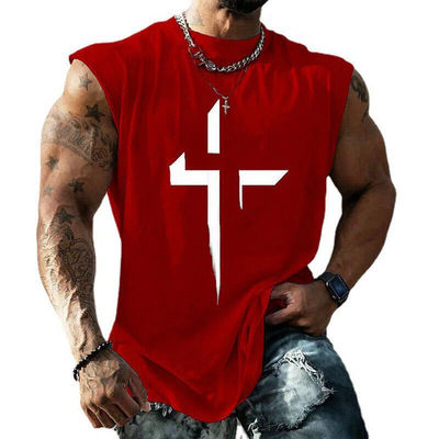 Unisex Graphic Digital Printing Gym Cut Off Sleeveless Vest XMAMLON Custom OEM RTS