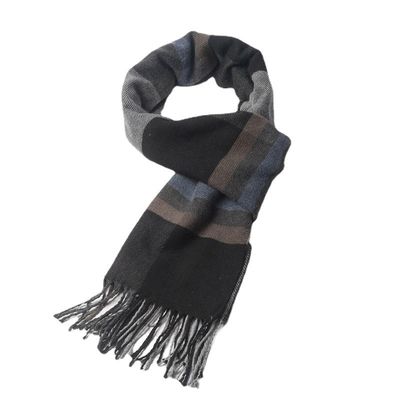 Football Team Fans Jacquard Scarf Custom Knitted Winter Scarf with Plaid Pattern