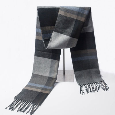 Football Team Fans Jacquard Scarf Custom Knitted Winter Scarf with Plaid Pattern