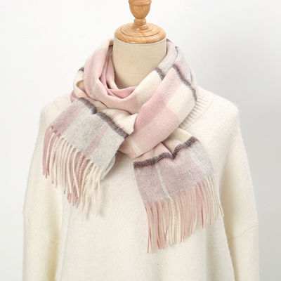 Long Style Cashmere Neck Warmer for Women in Warm Tartan Plaid Wool from Malaysia