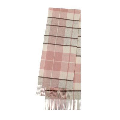 Long Style Cashmere Neck Warmer for Women in Warm Tartan Plaid Wool from Malaysia
