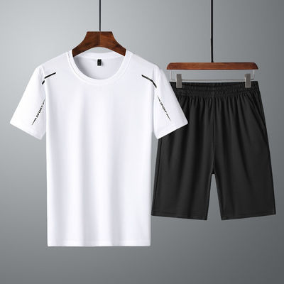 100% Polyester Men's Sets Breathable QUICK DRY Jacket Style T-shirt for Summer
