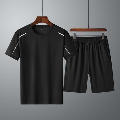 100% Polyester Men's Sets Breathable QUICK DRY Jacket Style T-shirt for Summer