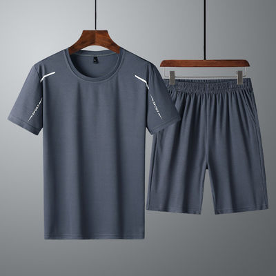 100% Polyester Men's Sets Breathable QUICK DRY Jacket Style T-shirt for Summer