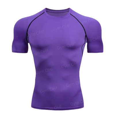 XMAMLON Men's Short-sleeved Tight T-shirt Perfect for Athletic Compression Training