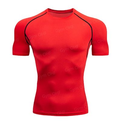 XMAMLON Men's Short-sleeved Tight T-shirt Perfect for Athletic Compression Training