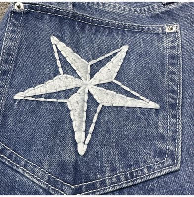 Men's Oversized Tracksuit Casual Custom Jacket Suit 2 Piece Sets with Denim Fabric