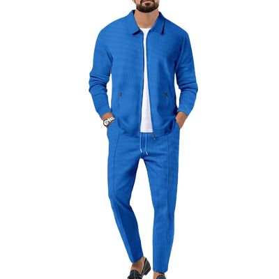 Tracksuit Set for Men Fitness Sport Jogger Zipper Jacket Two Pieces Sets