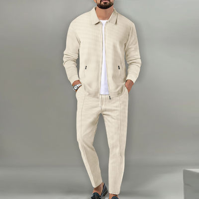 Tracksuit Set for Men Fitness Sport Jogger Zipper Jacket Two Pieces Sets