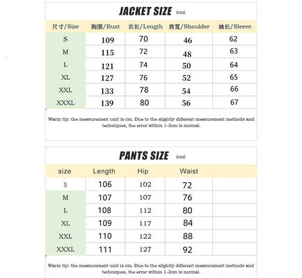 Tracksuit Set for Men Fitness Sport Jogger Zipper Jacket Two Pieces Sets