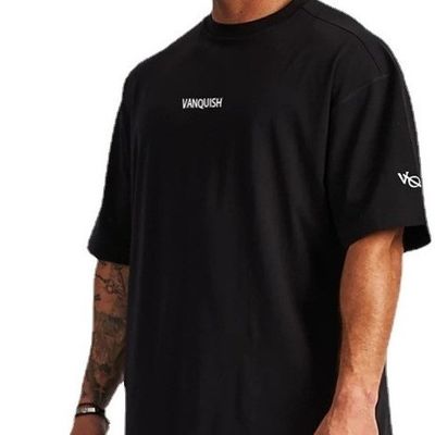 Summer Essential Men's Oversized T-shirt in Knitted Weaving Method and Print Pattern