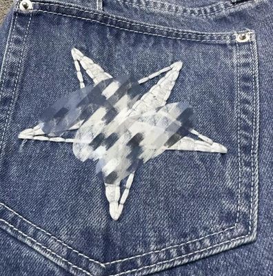 Custom Color Block Windbreaker Breathable Denim Men's Sets for Heat-transfer Printing