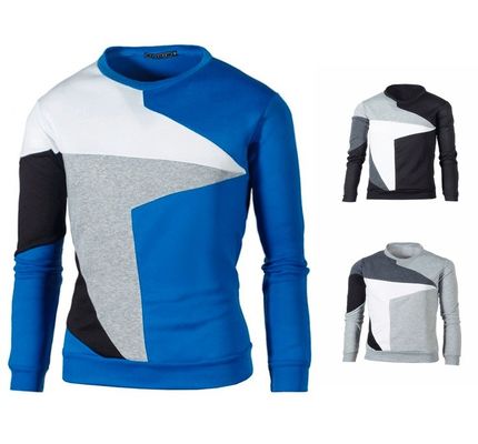 Comfortable Windproof Long Sleeve Pullover Fleece Sweater for Men's Casual Fashion