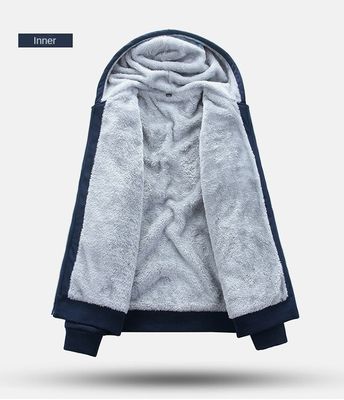 Thickened Hooded Sweatshirt and Portable Track Suit for Men's Outdoor Activities