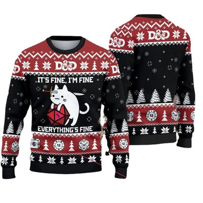 XMAMLON Custom Round-neck Shirt Casual Men's Clothing Sweater Christmas Printed Sweater