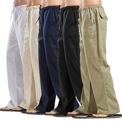 Men's Anti-pilling Cargo Sweatpants Autumn Waterproof Pants with Flat Front Style
