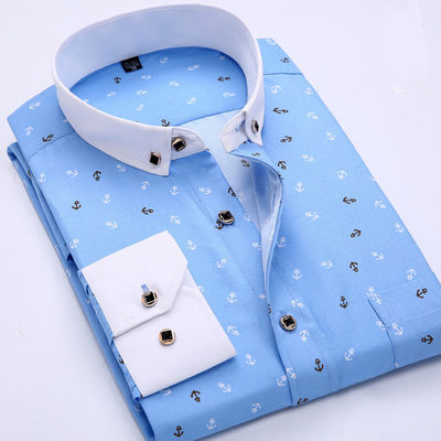 SOURCE Category Men's Long Sleeve Hawaiian Shirt Youth Floral Print Large Size Spot Goods