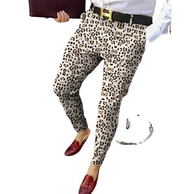 Affordable Tactical Print Pants for Men Spring Season Knitted Golf Elastic Trousers