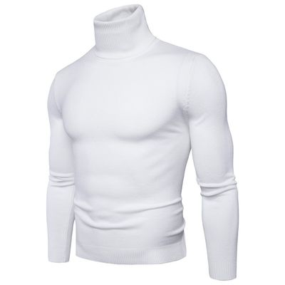2022 Men's Solid Color Sweater with Two Lapels and High Elastic Material Function