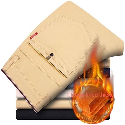 2023 Men's Casual Pants in Pencil Pants Pattern with Fly Opening and Zip Placket