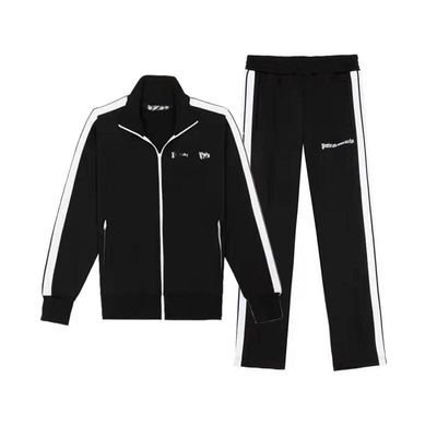 Unisex Embroidered Zip Up Jogging Wear Streetwear  Heat-transfer Printing