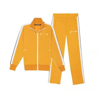 Unisex Embroidered Zip Up Jogging Wear Streetwear  Heat-transfer Printing