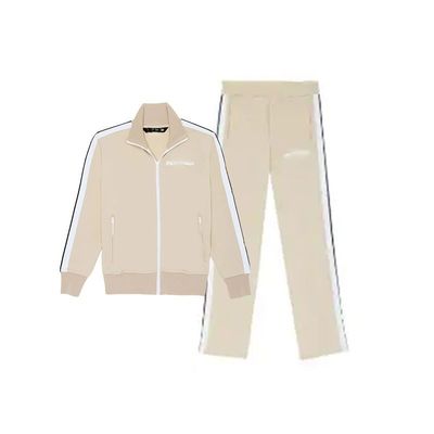 Unisex Embroidered Zip Up Jogging Wear Streetwear  Heat-transfer Printing