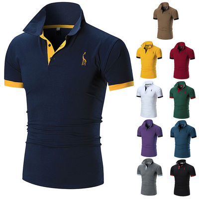 Print Pattern Type 330 Grams Plain Casual Golf Custom Logo Simple Polo Shirt For Men