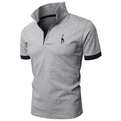 Print Pattern Type 330 Grams Plain Casual Golf Custom Logo Simple Polo Shirt For Men