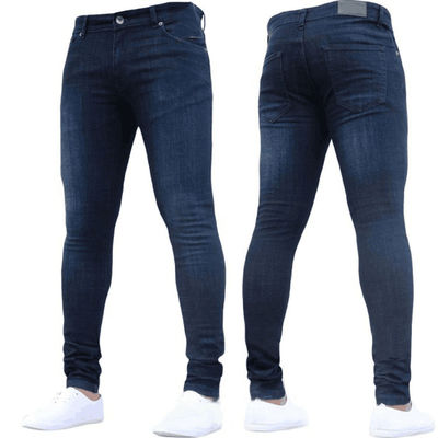 Support 7 Days Sample Order Lead Time Men's Tight Jeans Solid Color Denim Pencil Jeans