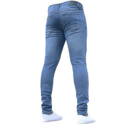 Support 7 Days Sample Order Lead Time Men's Tight Jeans Solid Color Denim Pencil Jeans