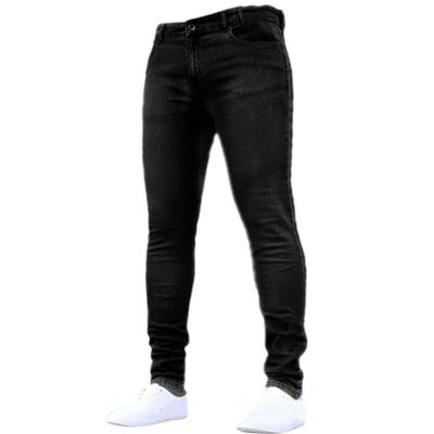 Support 7 Days Sample Order Lead Time Men's Tight Jeans Solid Color Denim Pencil Jeans