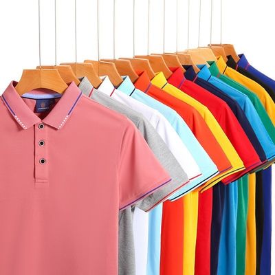 Men's Customized Short-sleeved Polo Shirt for Business Work Activity and Advertising