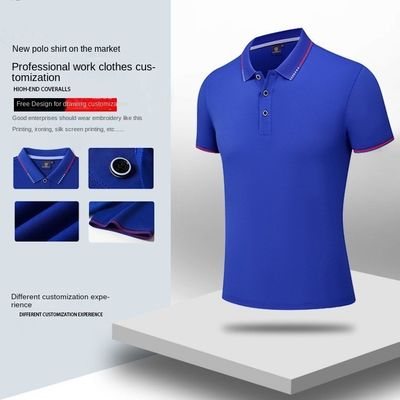Men's Customized Short-sleeved Polo Shirt for Business Work Activity and Advertising