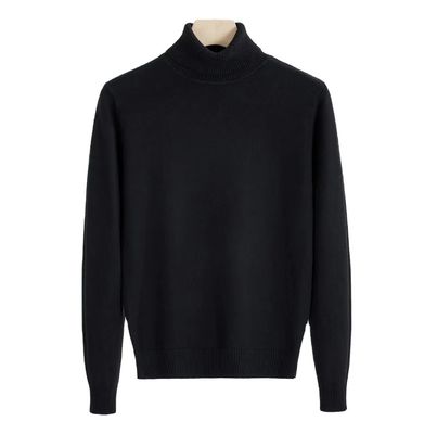 Spring Knitwear High Neck Sweater for Men Windproof Inner Wear Blouse Bottoming Shirt