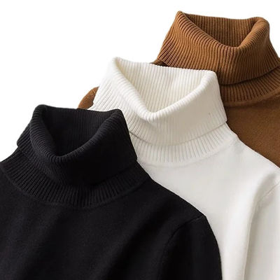 Spring Knitwear High Neck Sweater for Men Windproof Inner Wear Blouse Bottoming Shirt